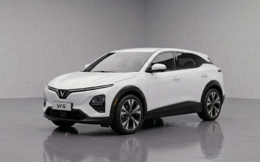 Xe VinFast VF6 trắng 4 chỗ cho thuê tại Vũng Tàu